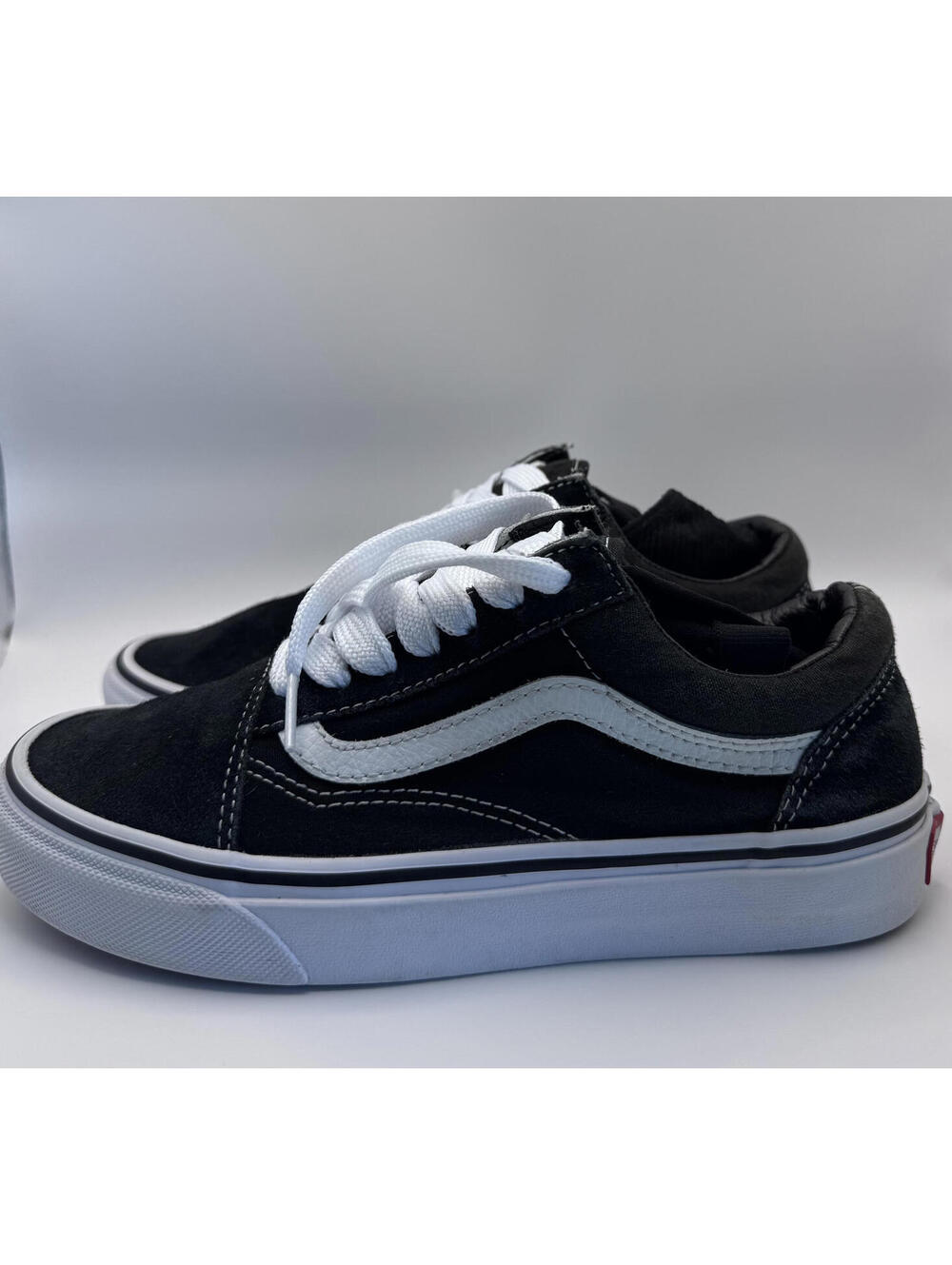 Vans Old Skool Black and White Low Top Sneakers - Picture 4 of 6